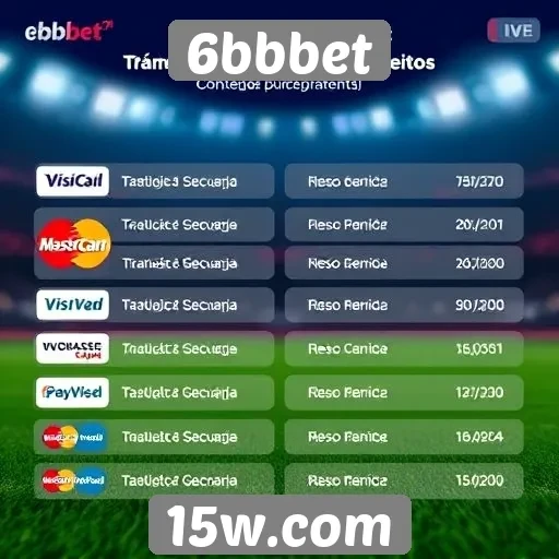 Métodos de pagamento aceitos no 6bbbet